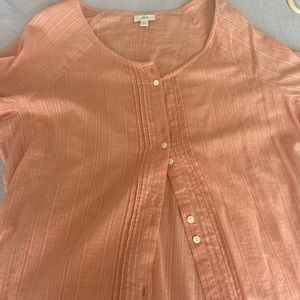 J.Jill Light coral Short sleeve blouse